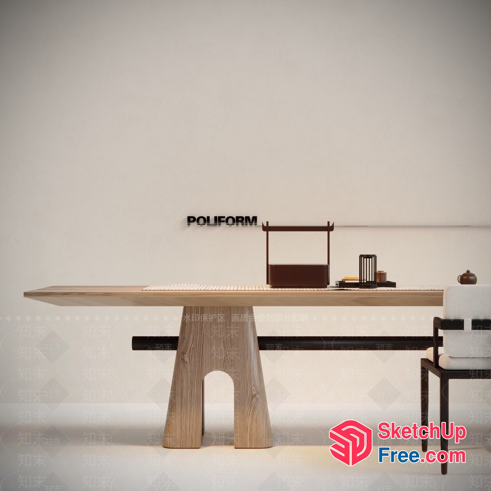 Modern Minimalist Office Furniture 3D SketchUp File