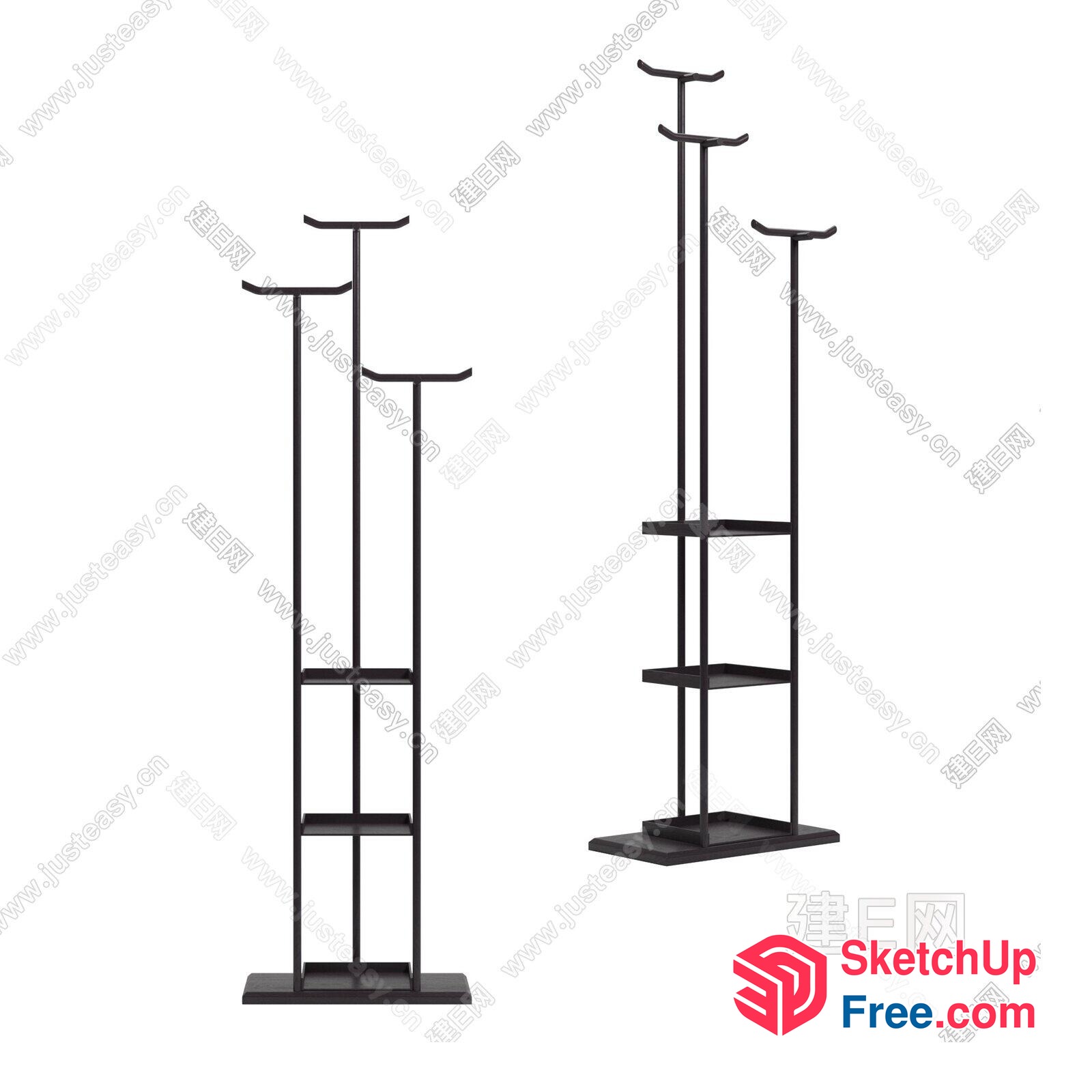 Modern Minimalist Shelving Unit 3D SketchUp File