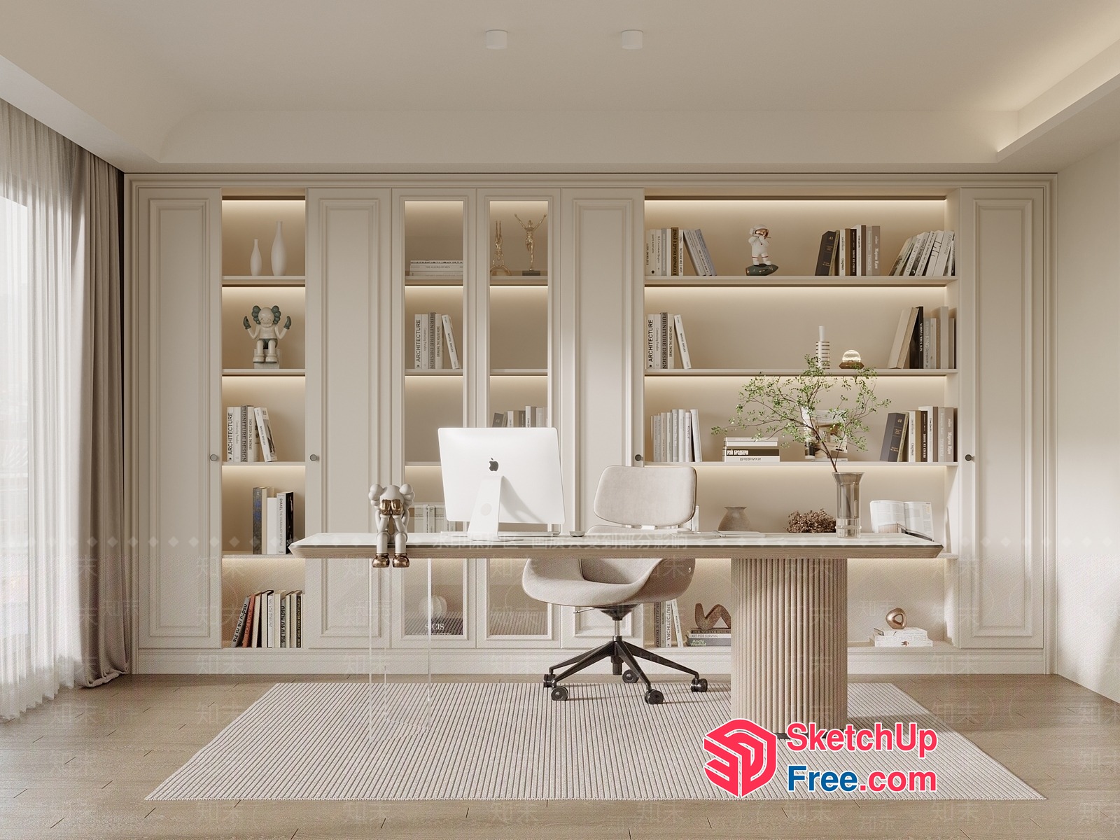 Elegant And Sophisticated Office Space 3D SketchUp File