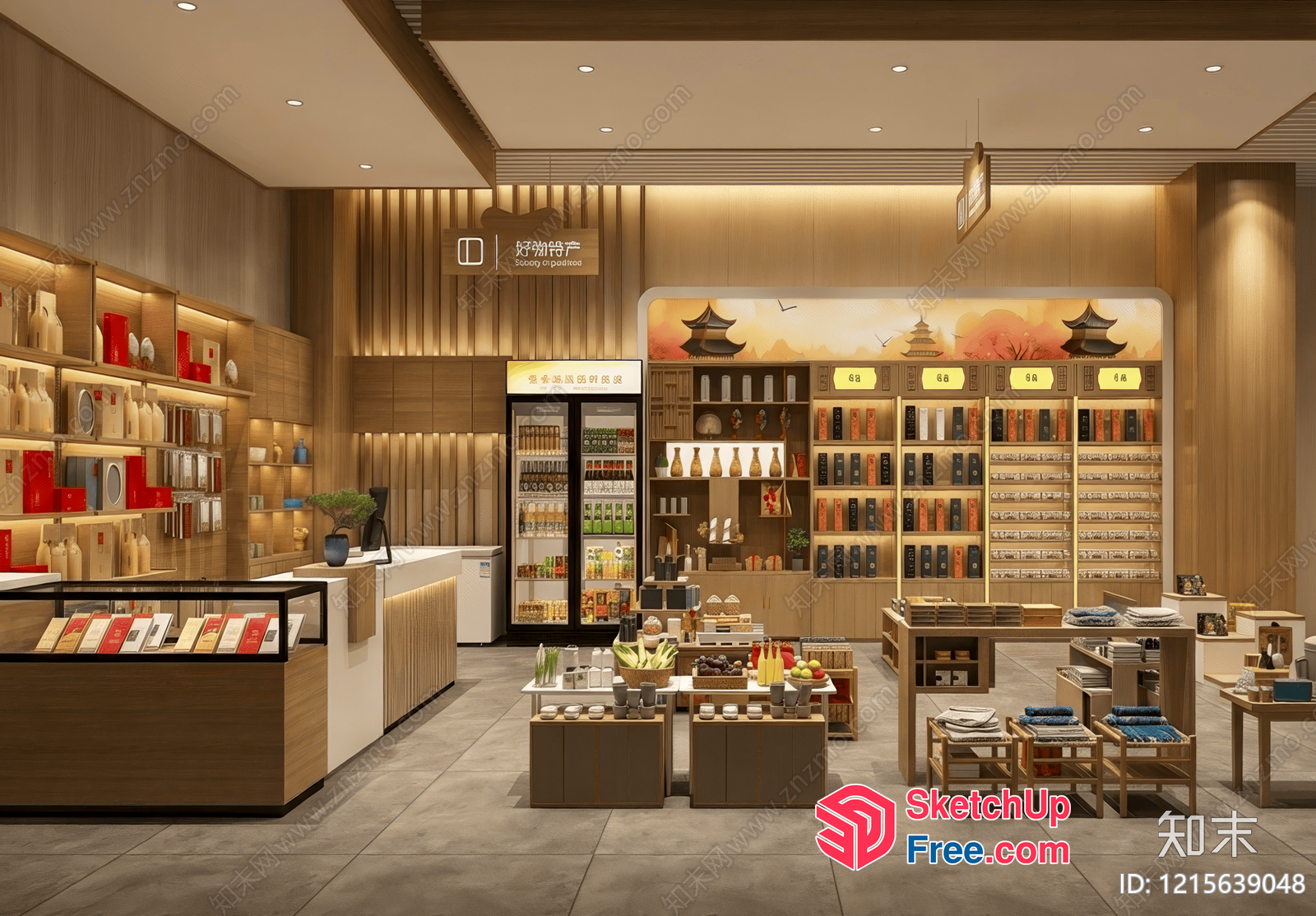 Asian-Inspired Interior Design 3D SketchUp File