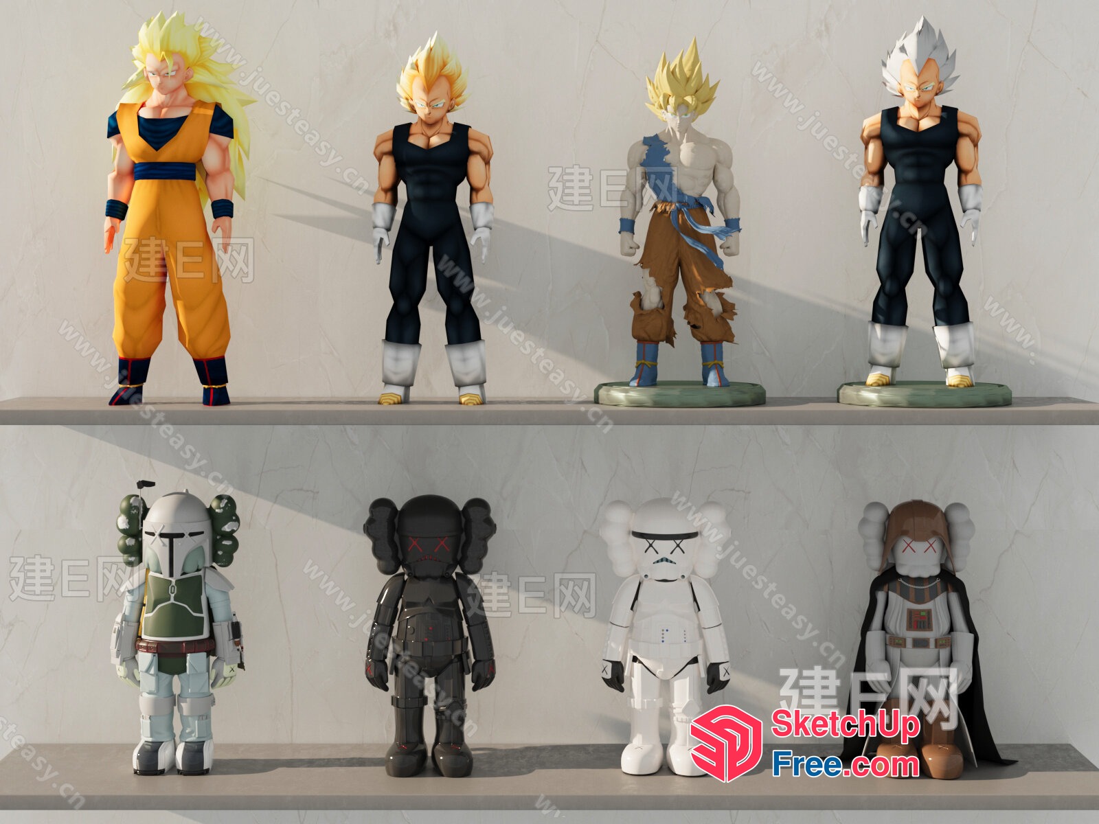 Dragon Ball Z Collectible Figures 3D SketchUp File