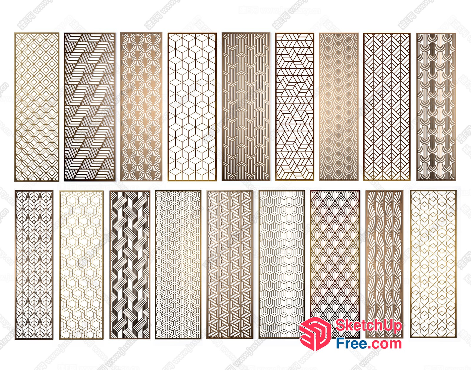 Ornate Geometric Patterns 3D SketchUp File
