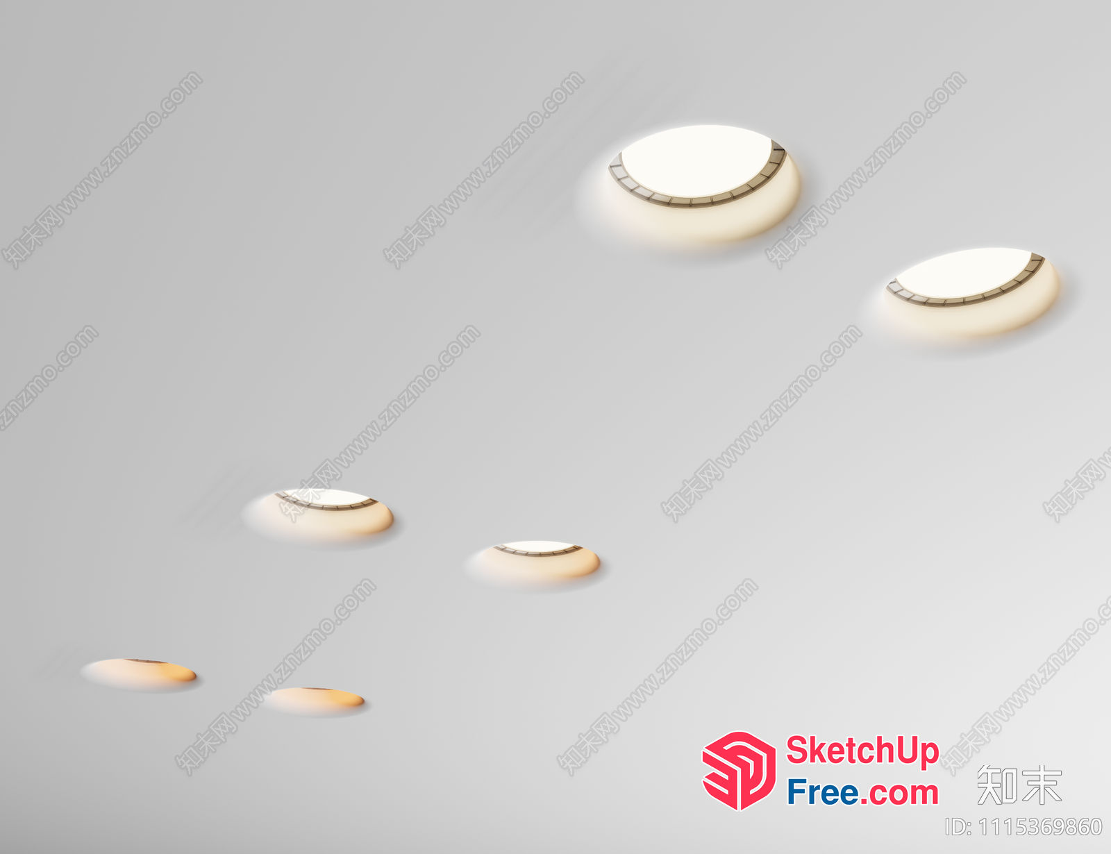Circular Ceiling Lights 3D SketchUp File