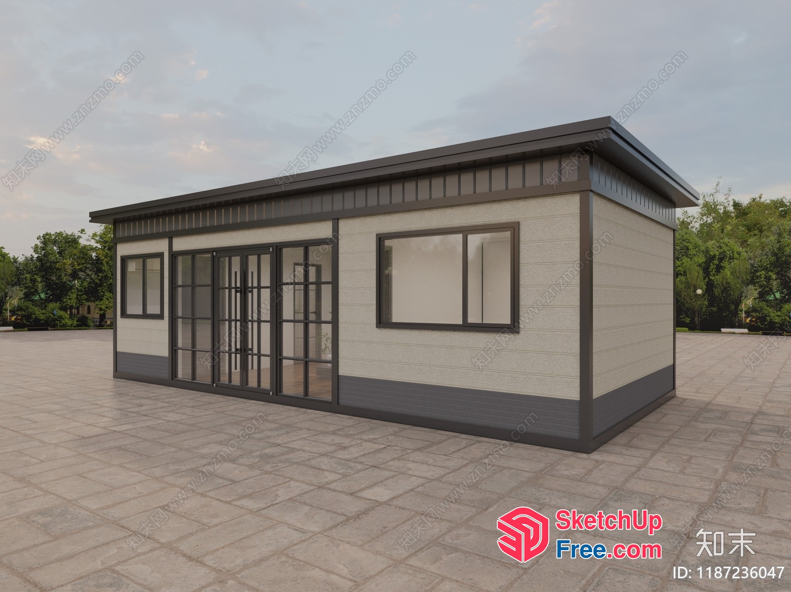 Modern Exterior House Design 3D SketchUp File
