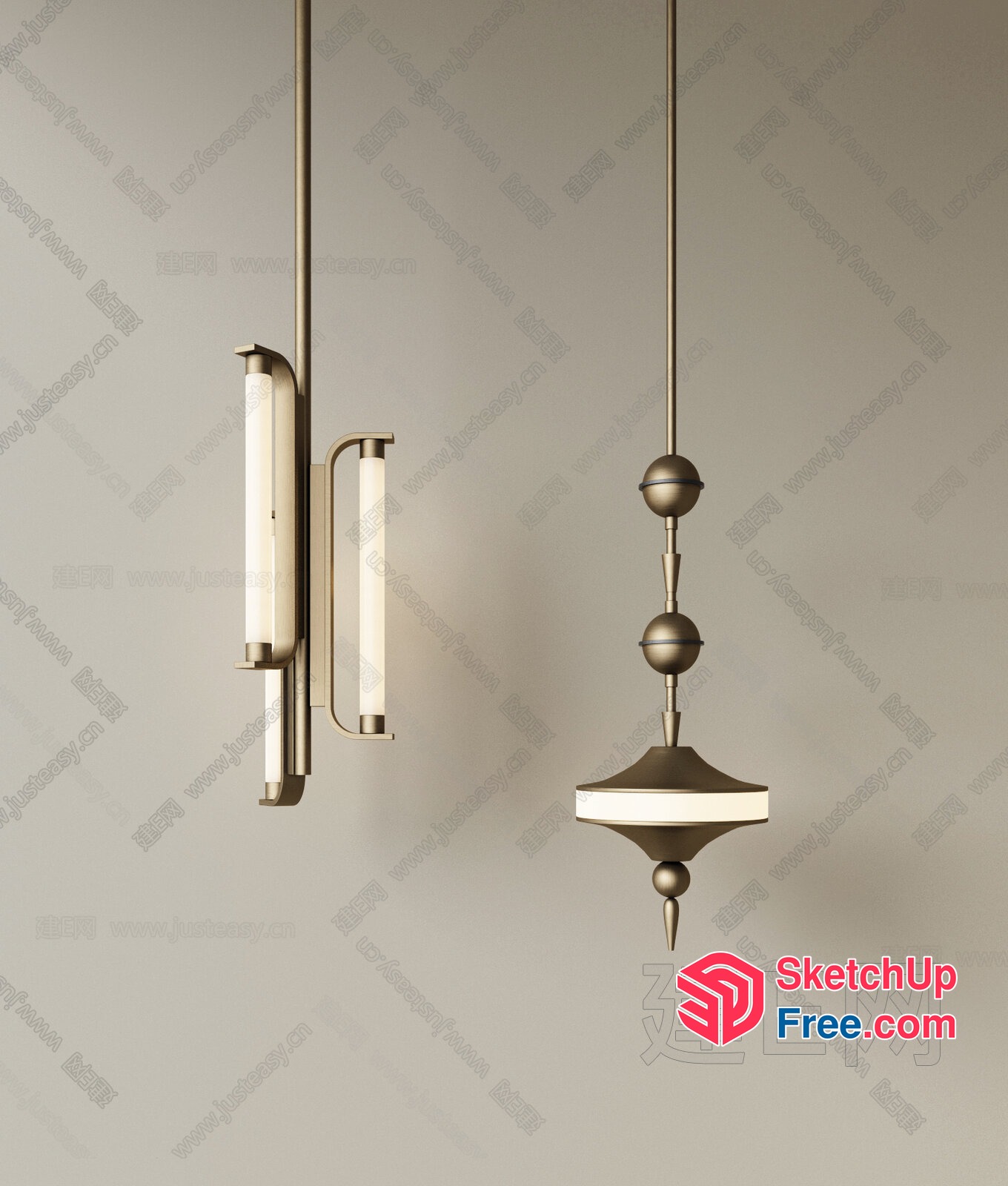 Elegant Hanging Light Fixtures For Contemporary Spaces 3D SketchUp File