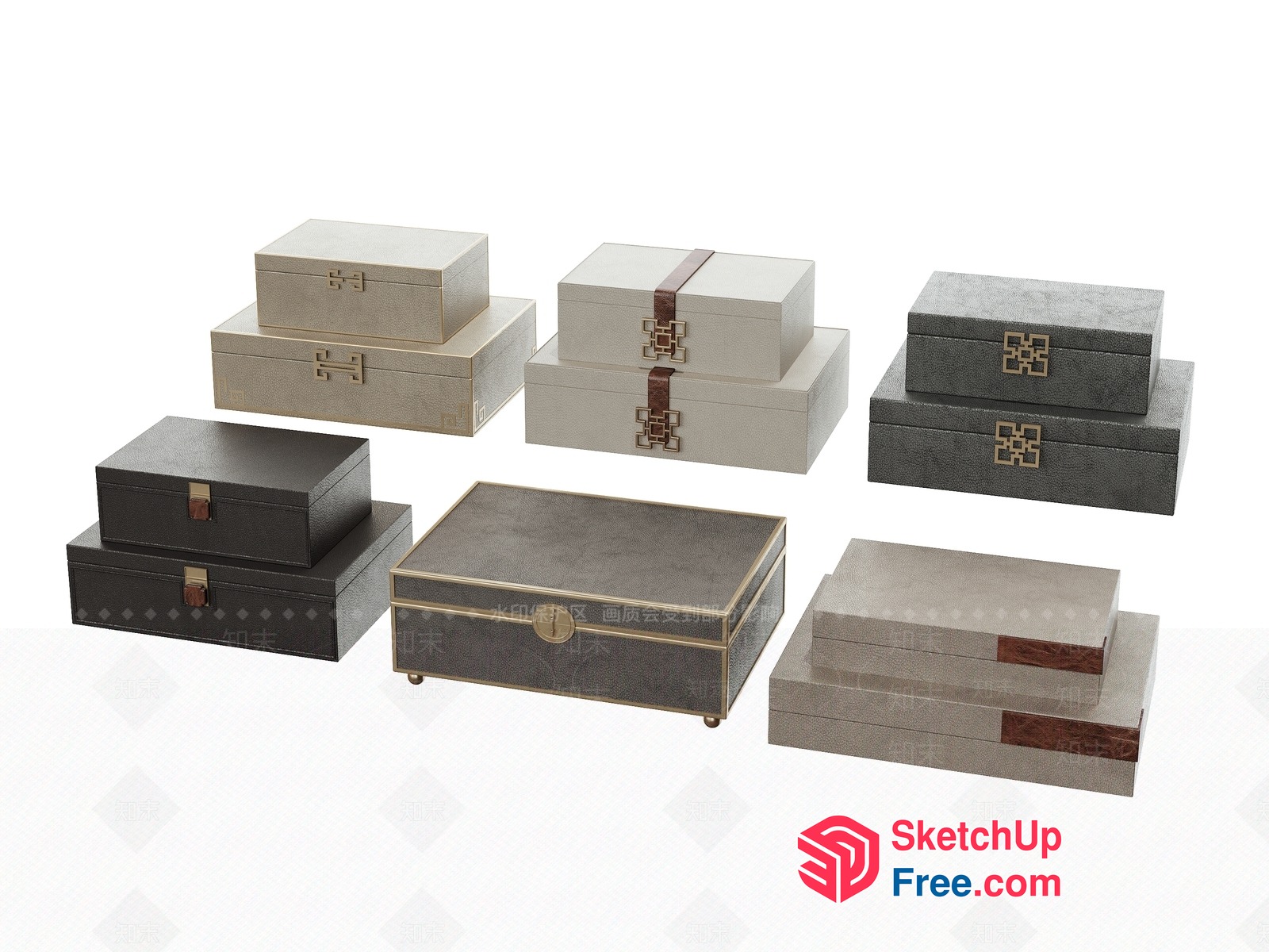 Luxury Decorative Boxes 3D SketchUp File