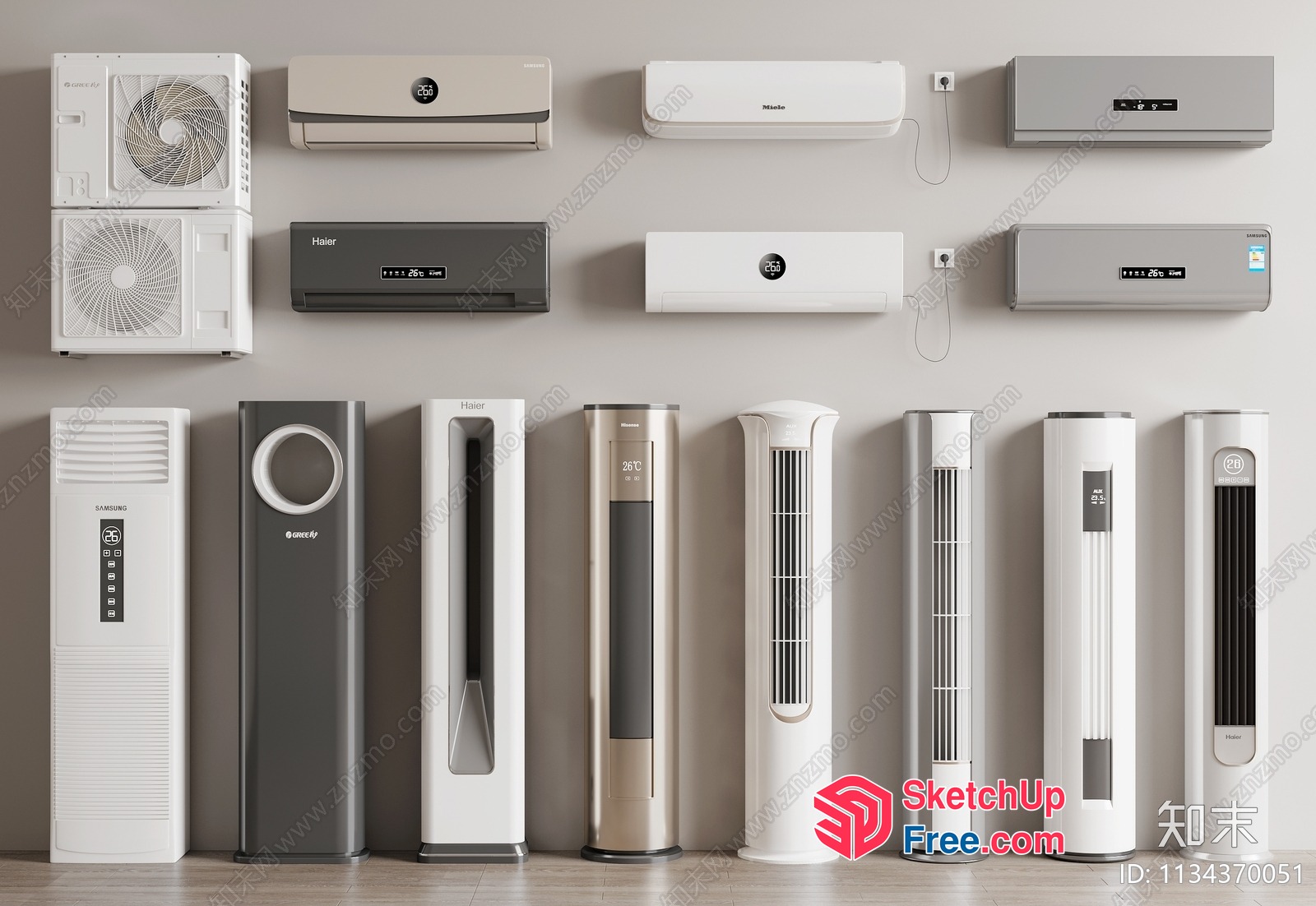 Air Conditioner And Heater Collection 3D SketchUp File