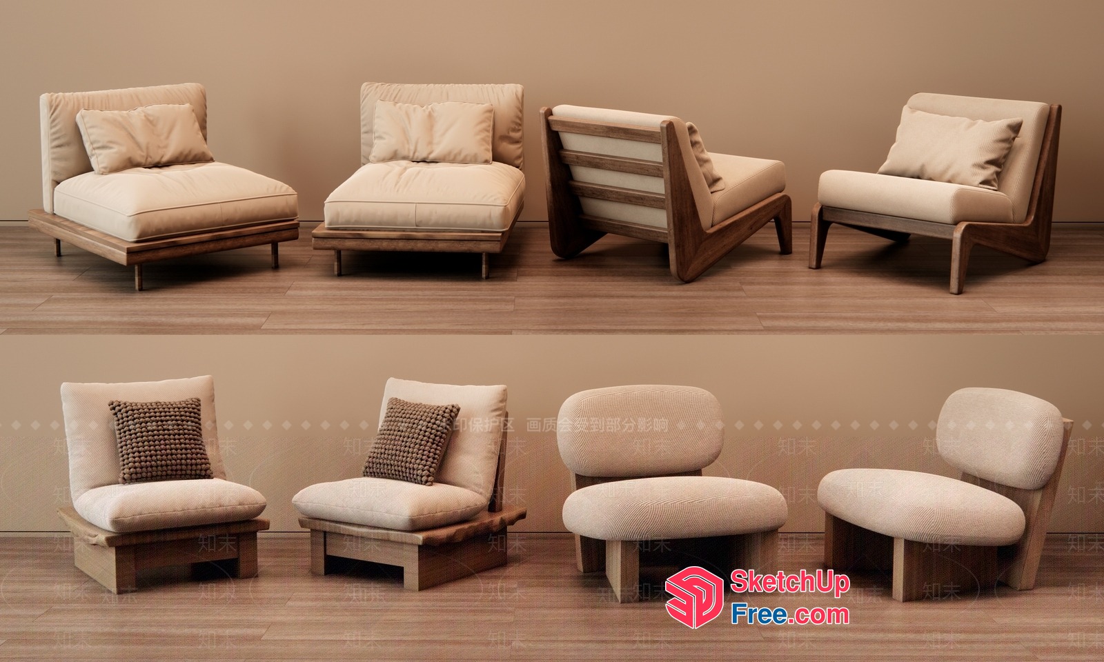 Modern Minimalist Furniture Collection 3D SketchUp File