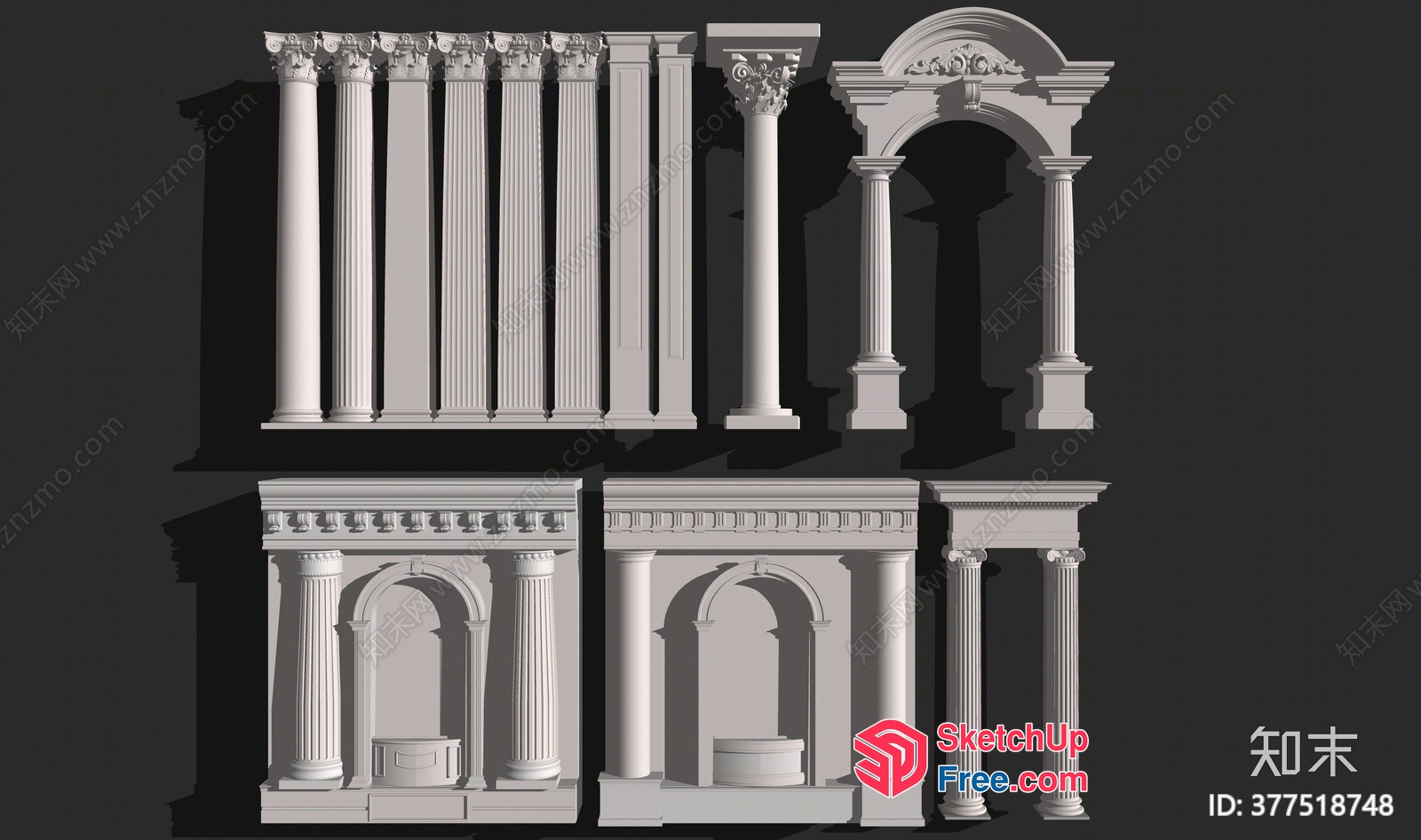 Classical Architectural Elements Collection 3D SketchUp File