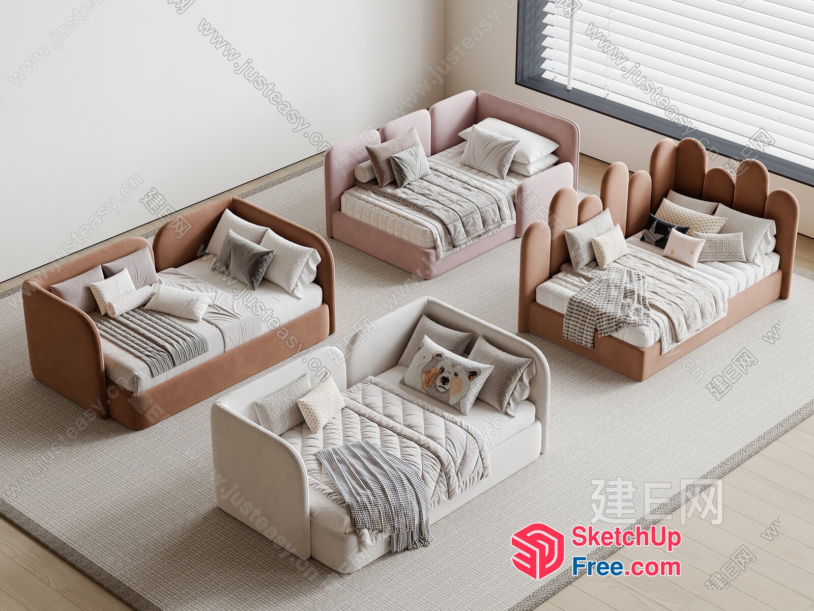 Modern Children'S Furniture Set 3D SketchUp File