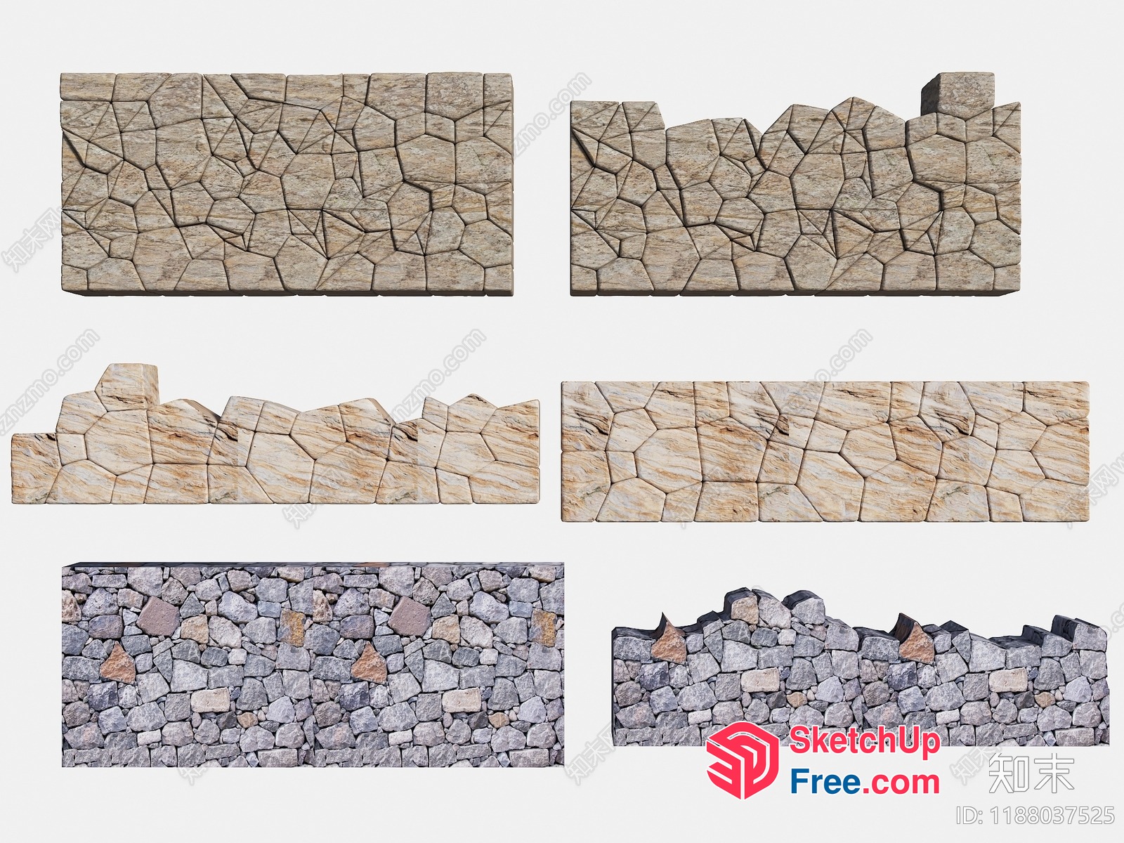 Stone Wall Collection 3D SketchUp File