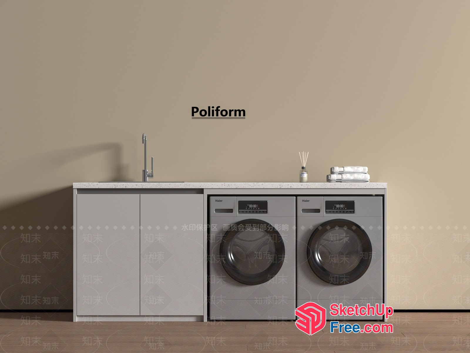Poliform Laundry Room 3D SketchUp File