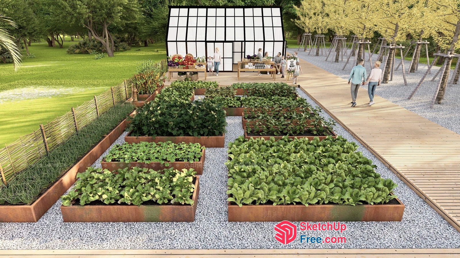 Modern Urban Garden Design 3D SketchUp File