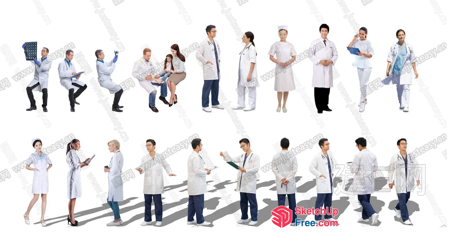 Medical Professionals At Work 3D SketchUp File