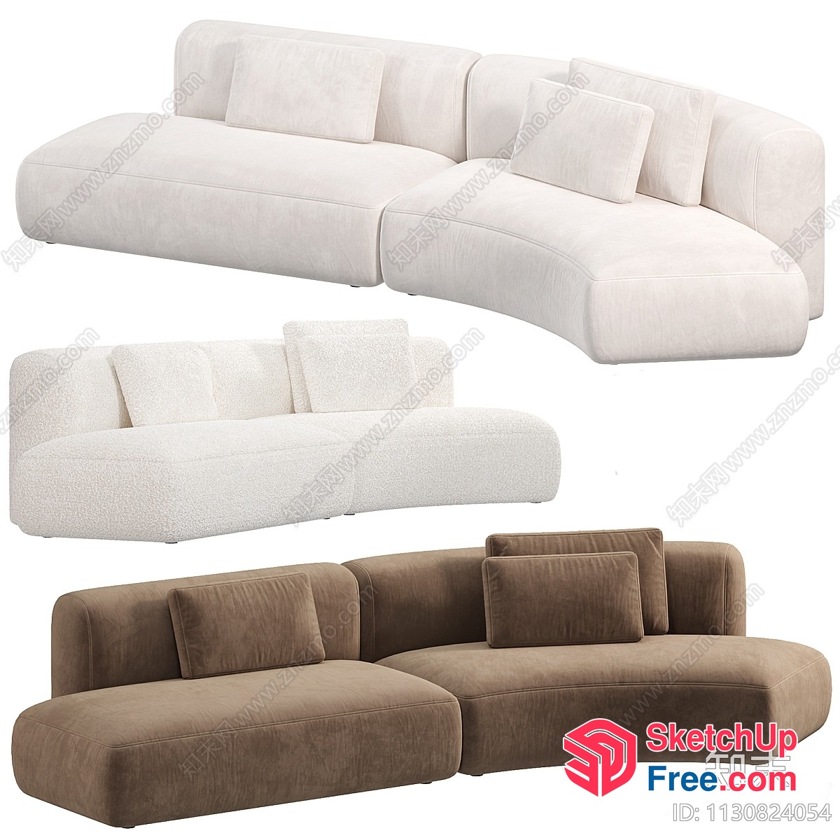 Contemporary Sofa Set Collection 3D SketchUp File