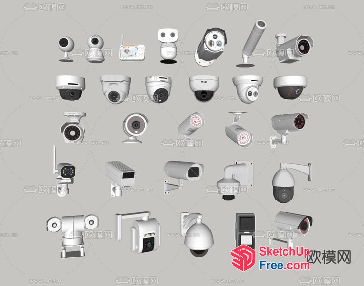 Security Cameras Collection 3D SketchUp File