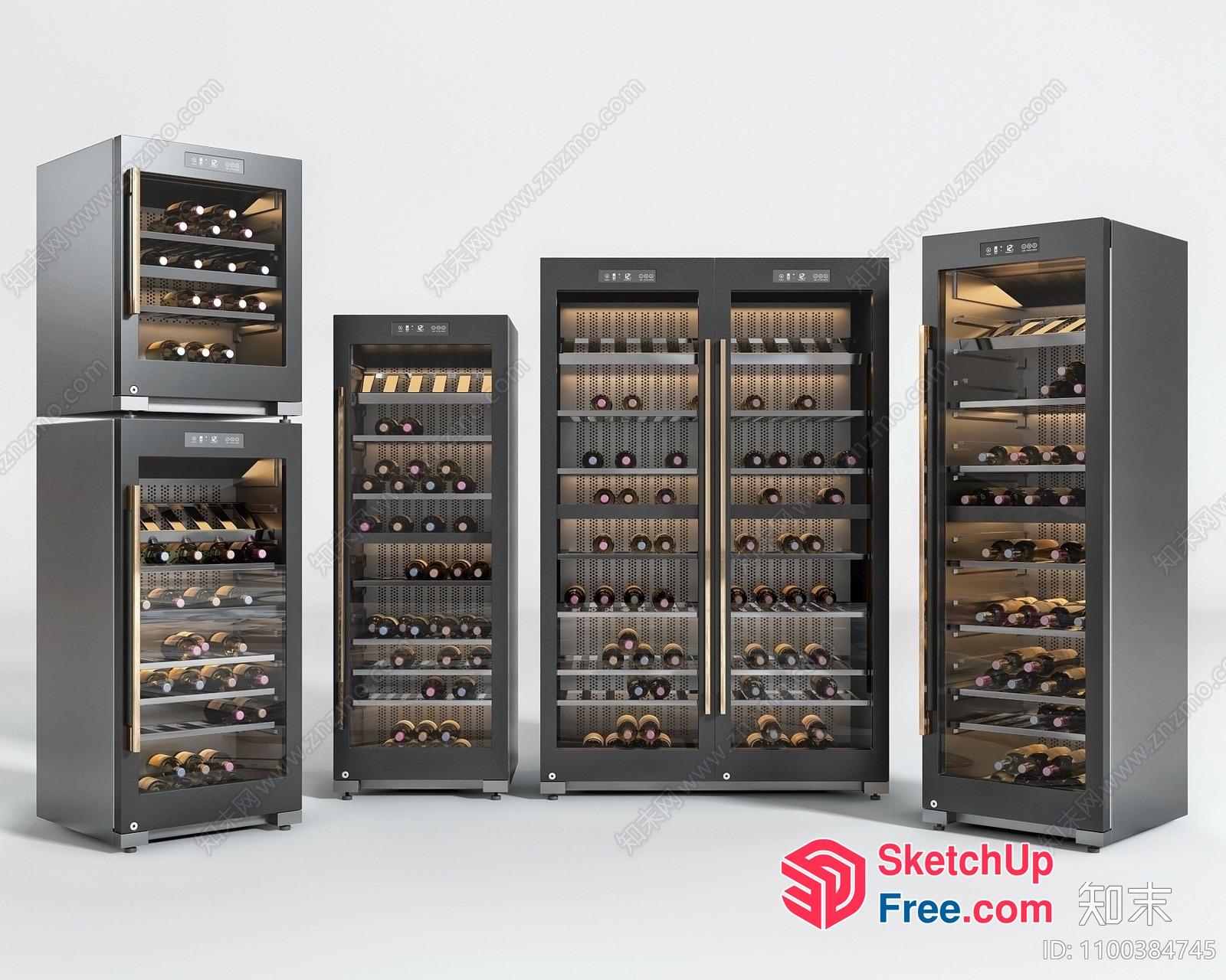 Wine Storage Units For A Stylish And Functional Wine Cellar 3D SketchUp File