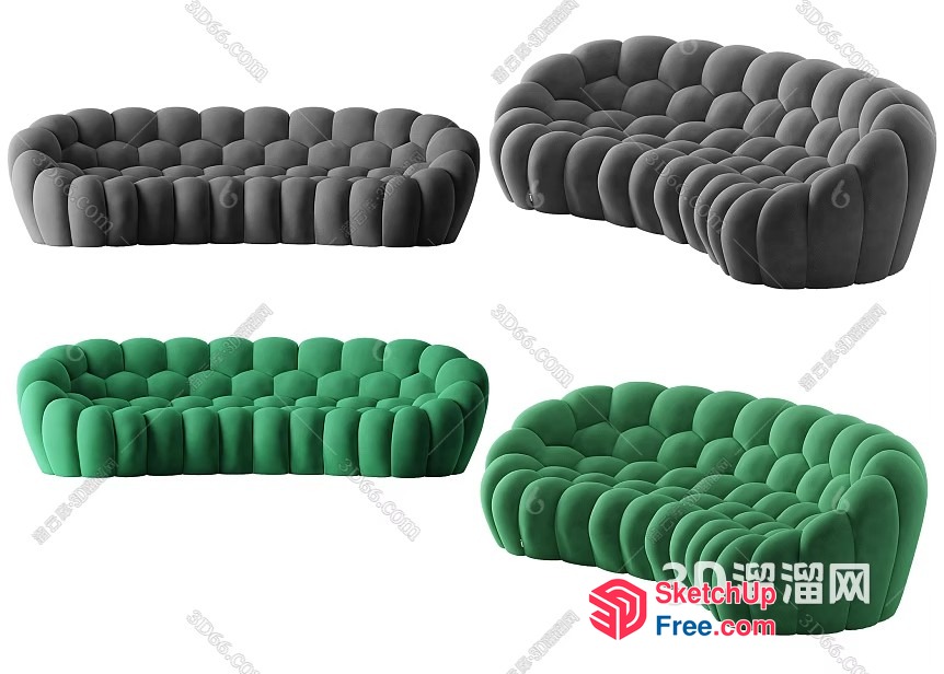 Stylish Contemporary Sofa Designs 3D SketchUp File