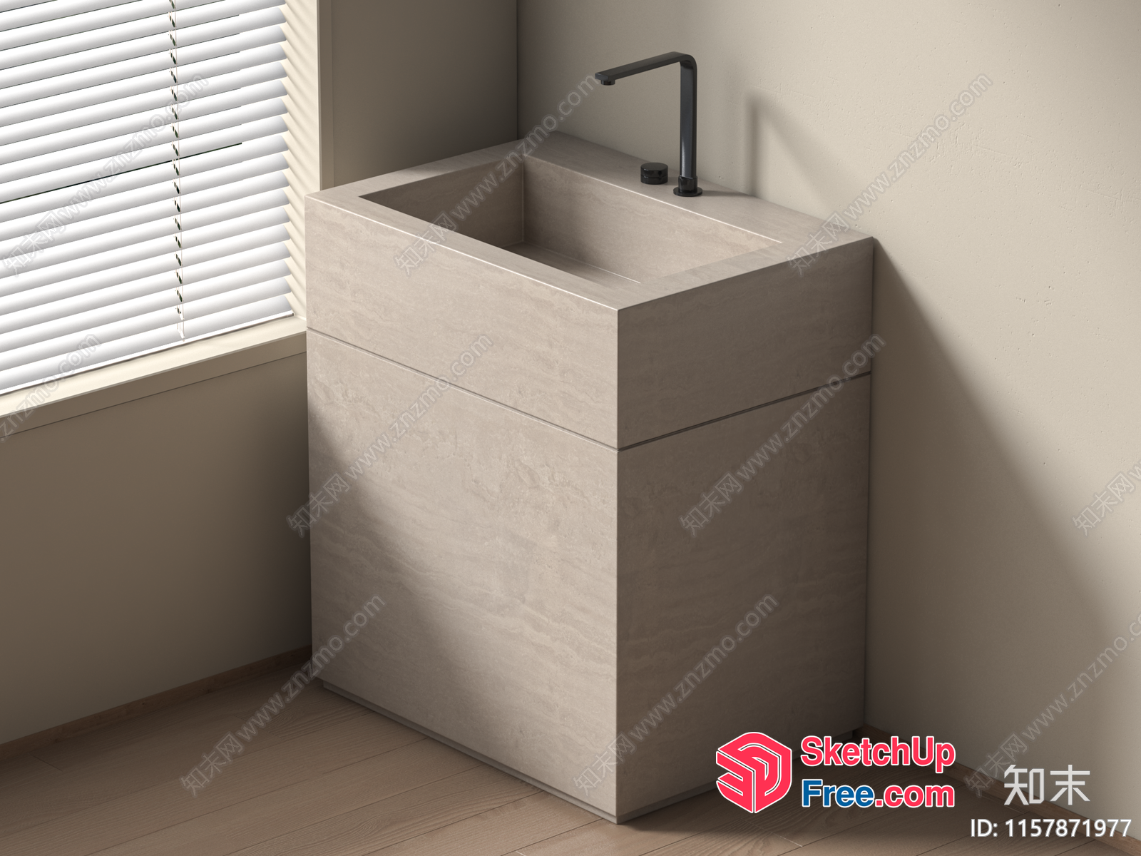 Modern Bathroom Sink And Faucet Setup 3D SketchUp File