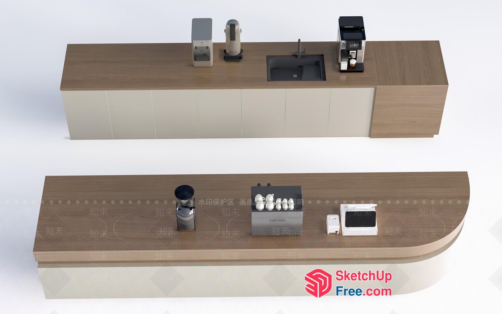Modern Kitchen And Dining Area 3D SketchUp File