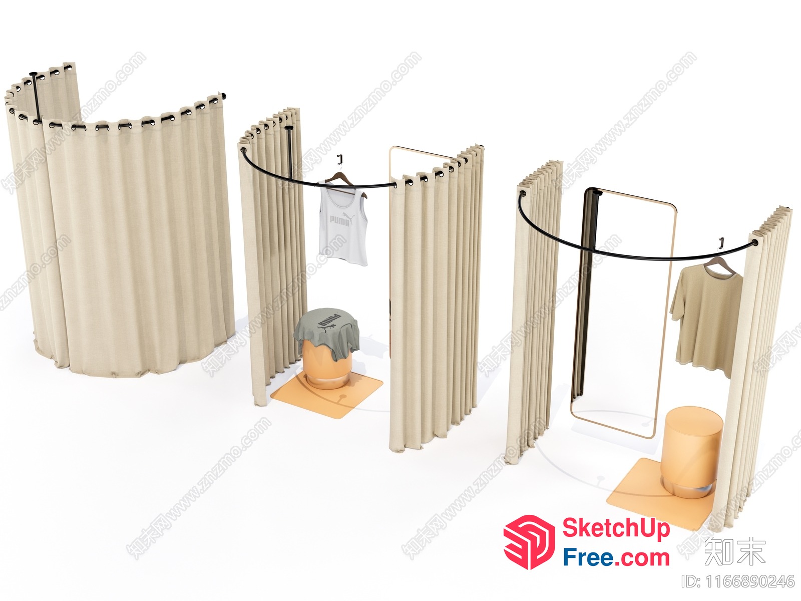 Creamy Style Partition Screen 3D SketchUp File