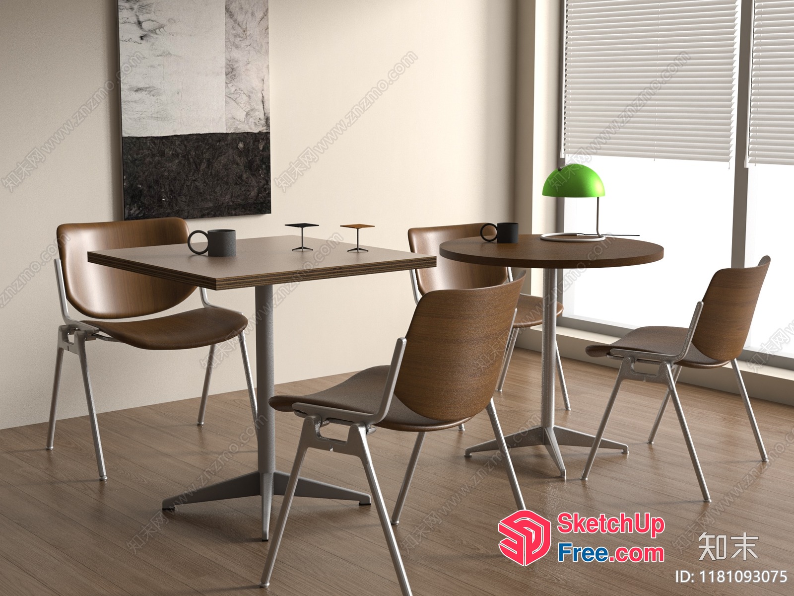 Minimalist Modern Dining Room Interior Design 3D SketchUp File