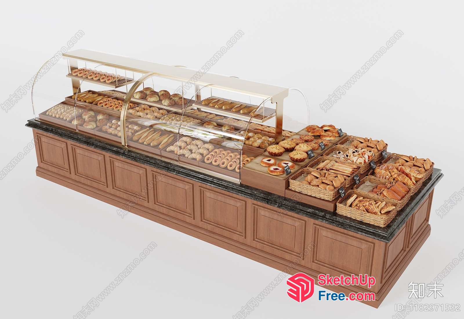 Display Case For Bakery Items 3D SketchUp File