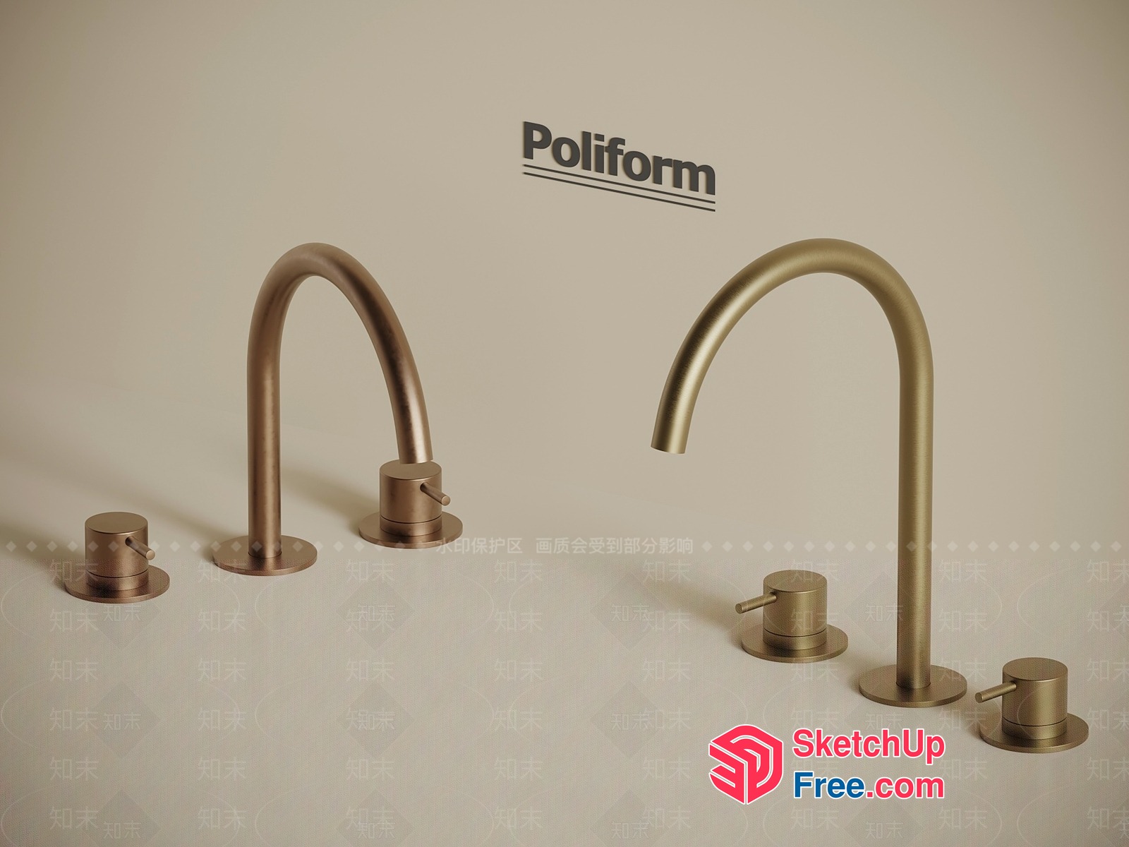 Poliform Faucet Collection 3D SketchUp File