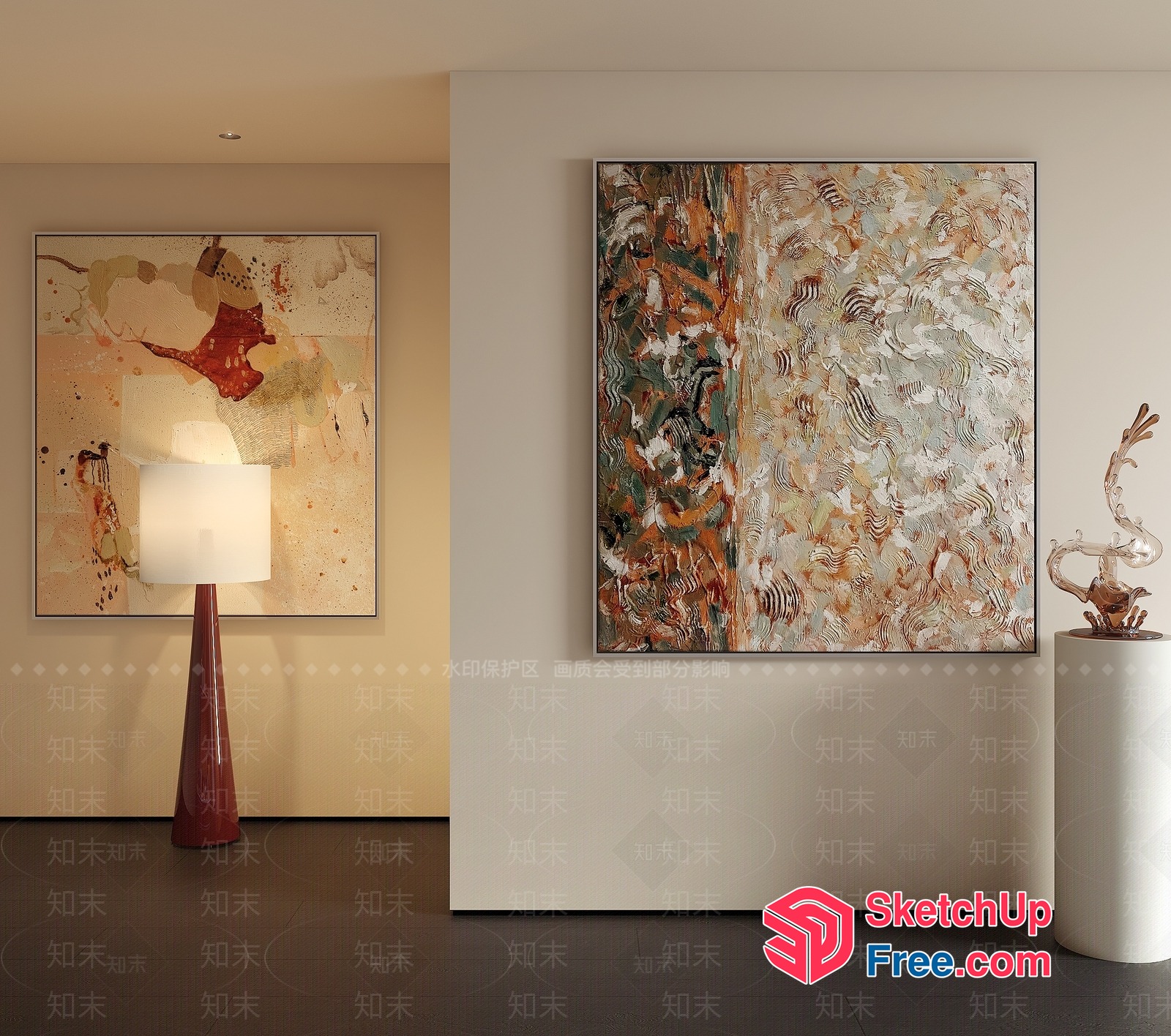 Modern Artistic Interior Space 3D SketchUp File