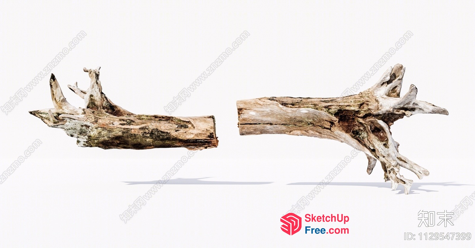 Driftwood Pieces With Intricate Details 3D SketchUp File
