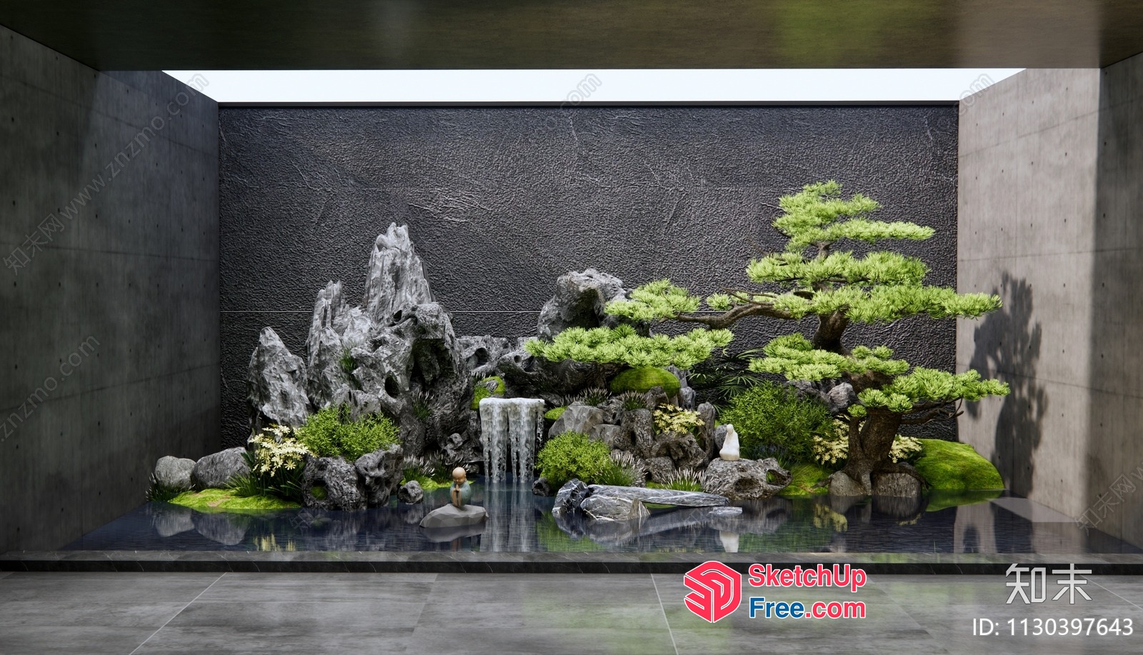 Serene Japanese-Inspired Interior Oasis 3D SketchUp File