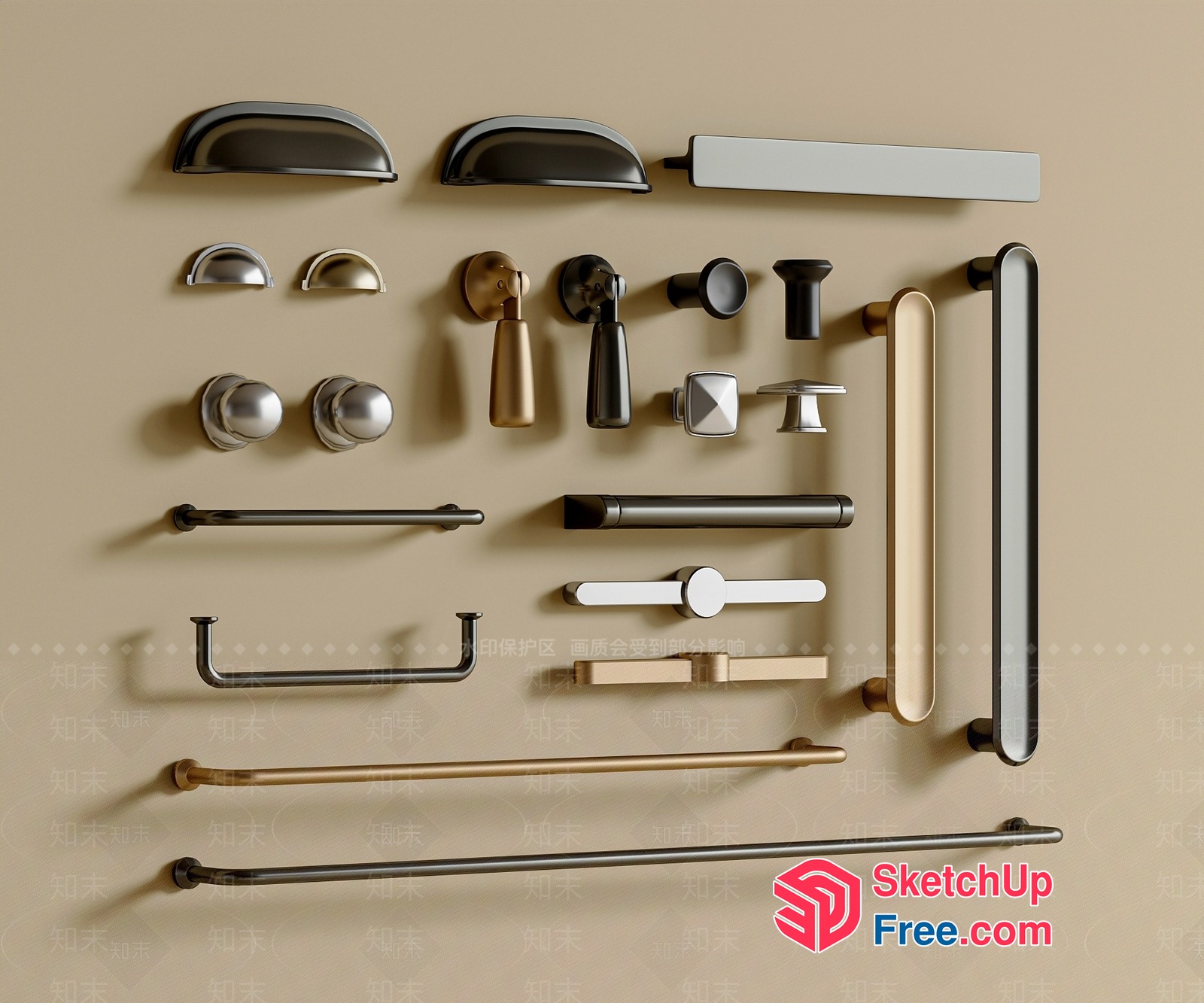 Modern Hardware Collection 3D SketchUp File