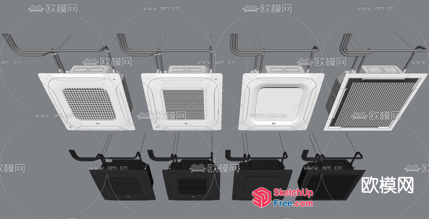 Ceiling Ventilation System 3D SketchUp File