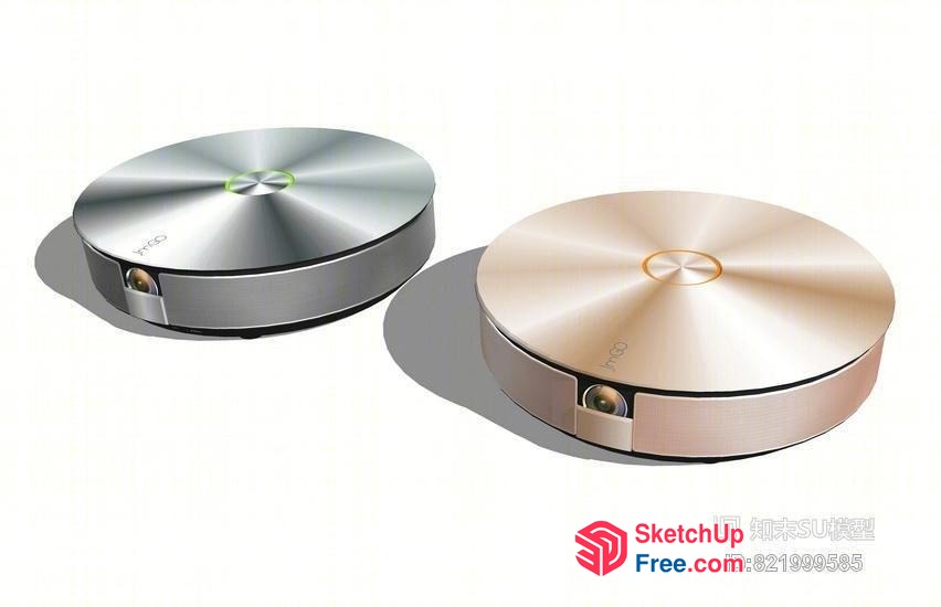 Modern Round Silver And Gold Decorative Objects 3D SketchUp File