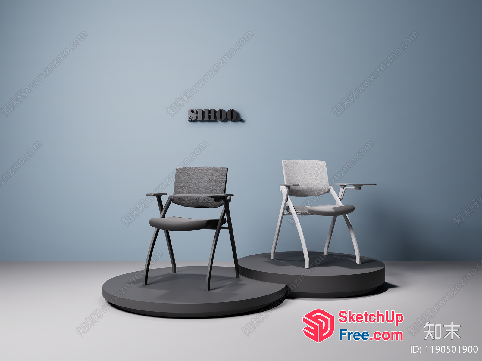 Elegant Office Chairs With Modern Design 3D SketchUp File