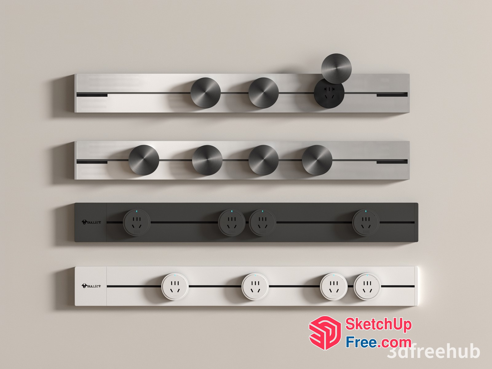 Modern Electrical Outlets And Switches 3D SketchUp File