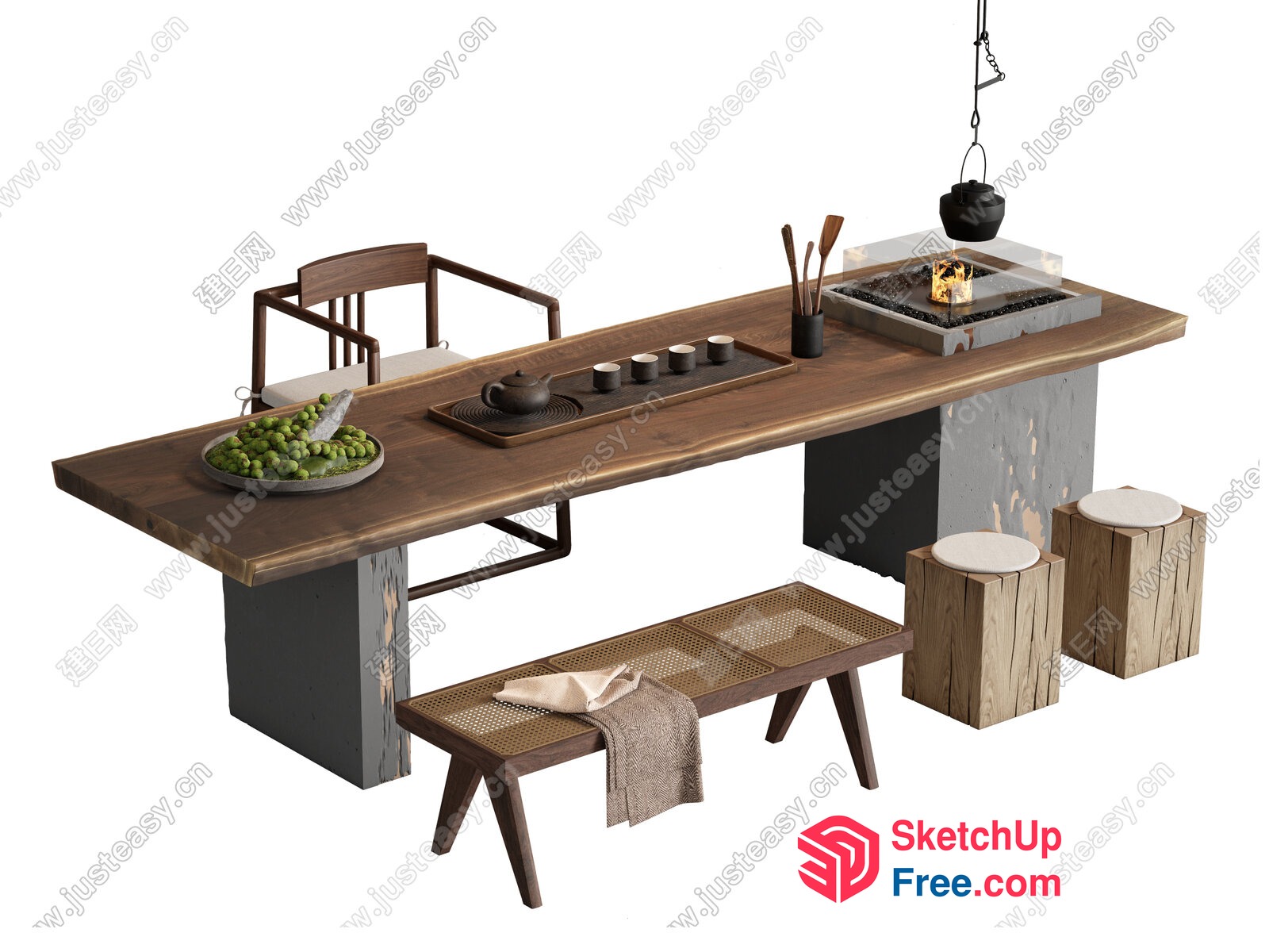 Japanese Style Dining Room 3D SketchUp File