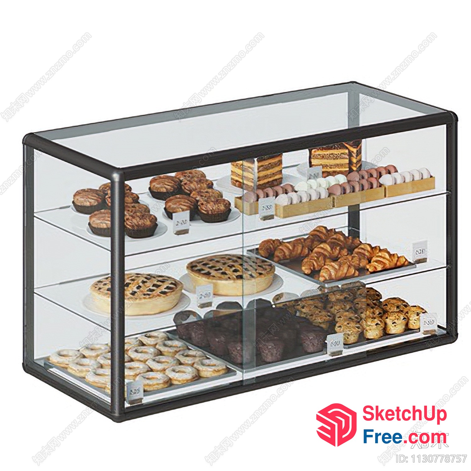 Glass Display Case For Bakery And Pastry 3D SketchUp File