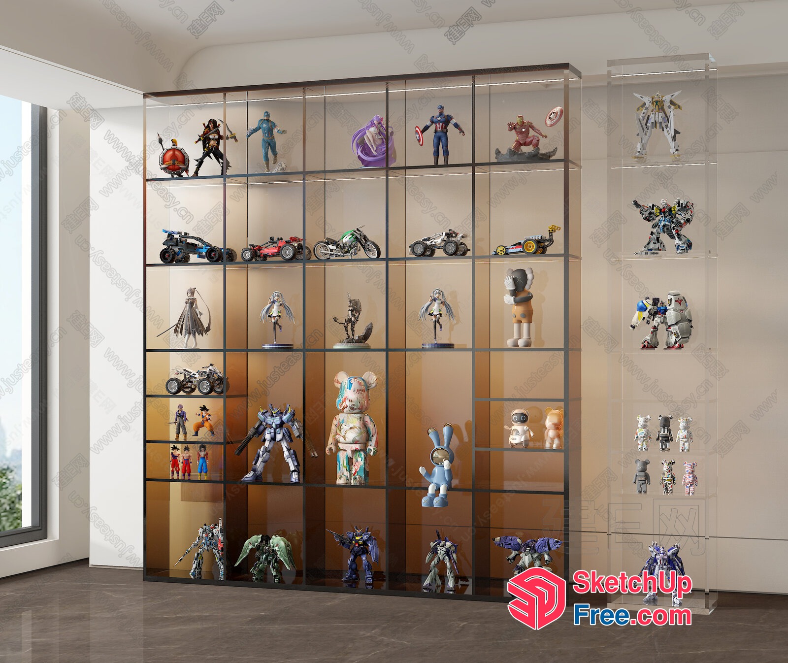 Display Cabinet For Toy And Figurine Collection 3D SketchUp File