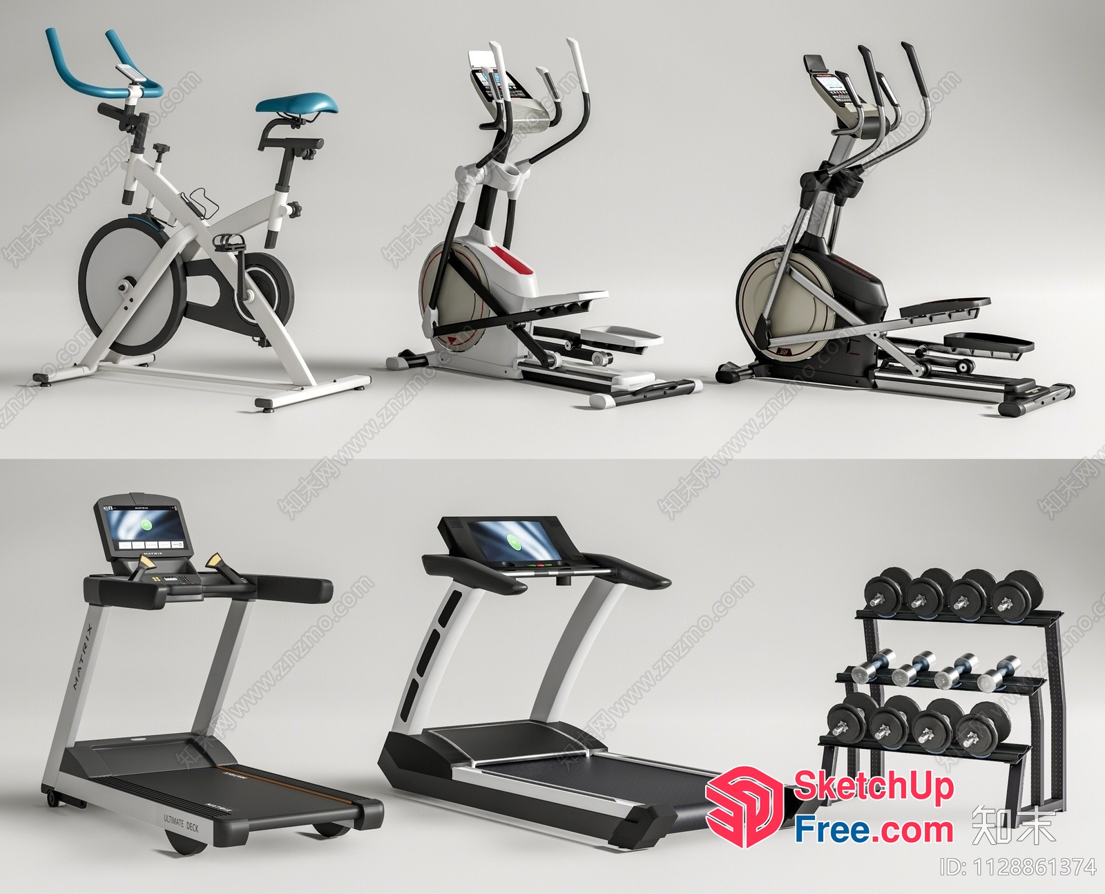 Fitness Equipment And Accessories 3D SketchUp File