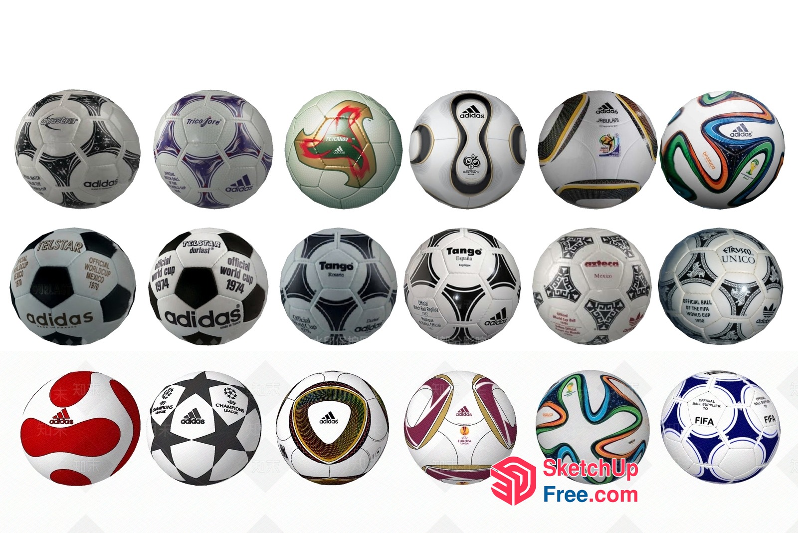 Soccer Ball Collection 3D SketchUp File