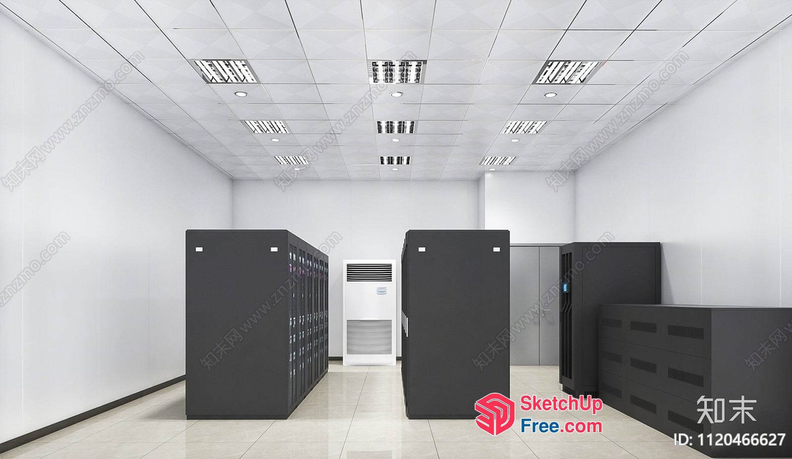 Modern Industrial Interior Office Space 3D SketchUp File