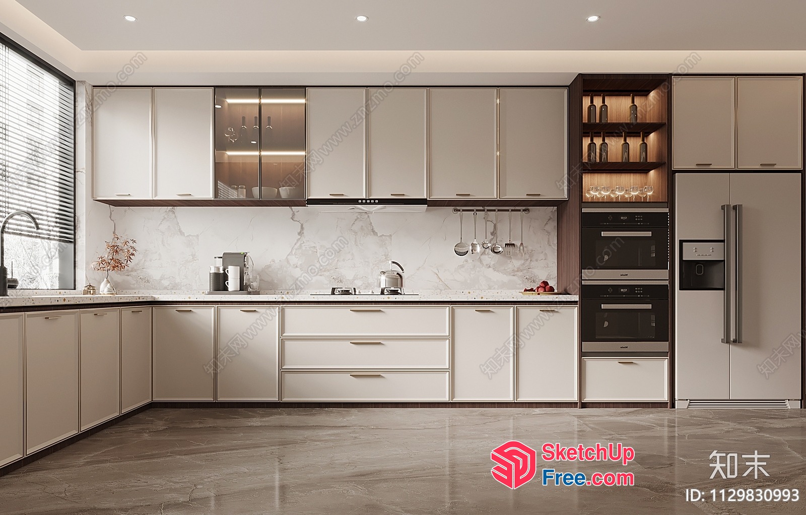 Modern Minimalist Kitchen Interior 3D SketchUp File