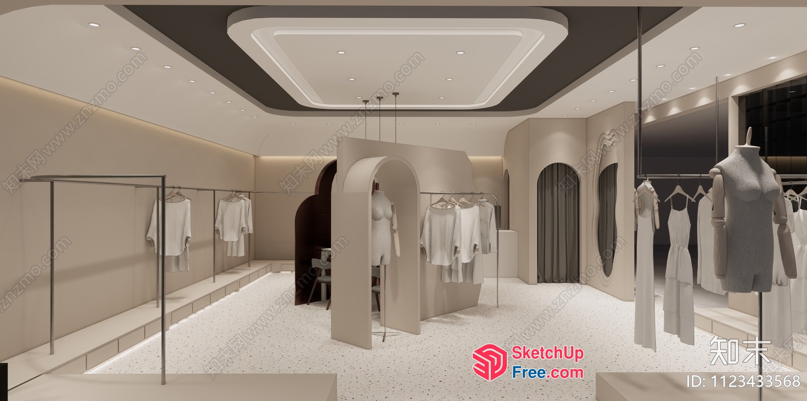 Modern Fashion Store Interior 3D SketchUp File