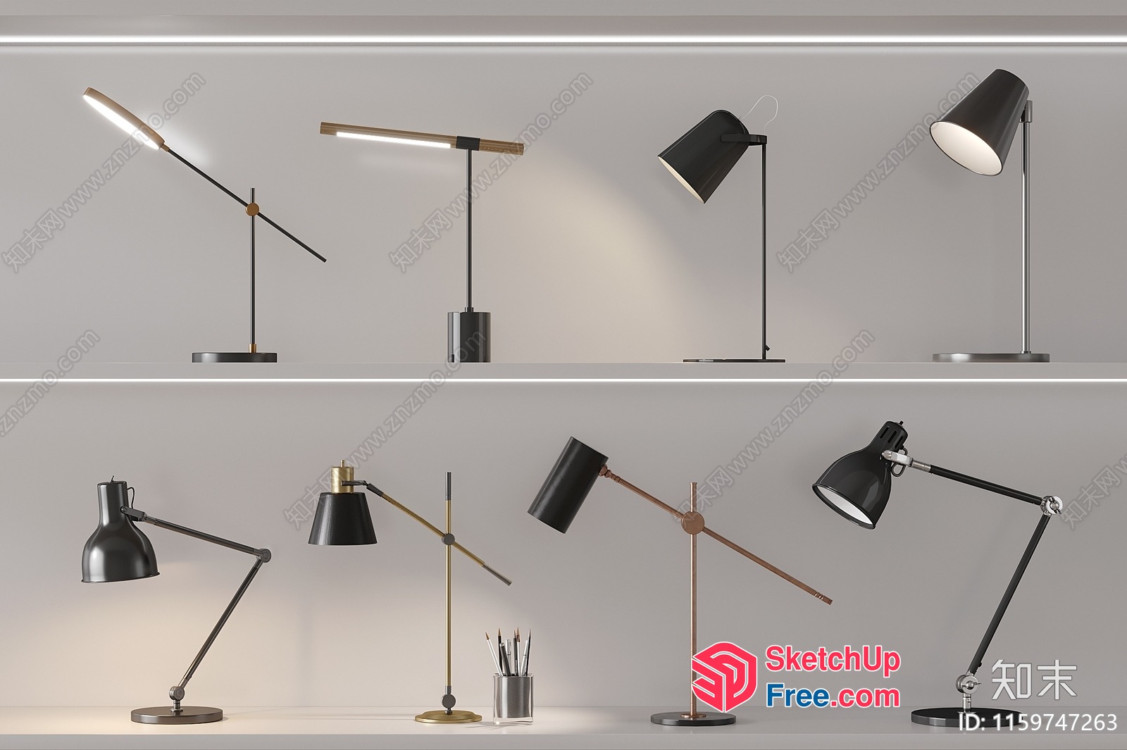 Sleek Modern Adjustable Lamps For Contemporary Spaces 3D SketchUp File