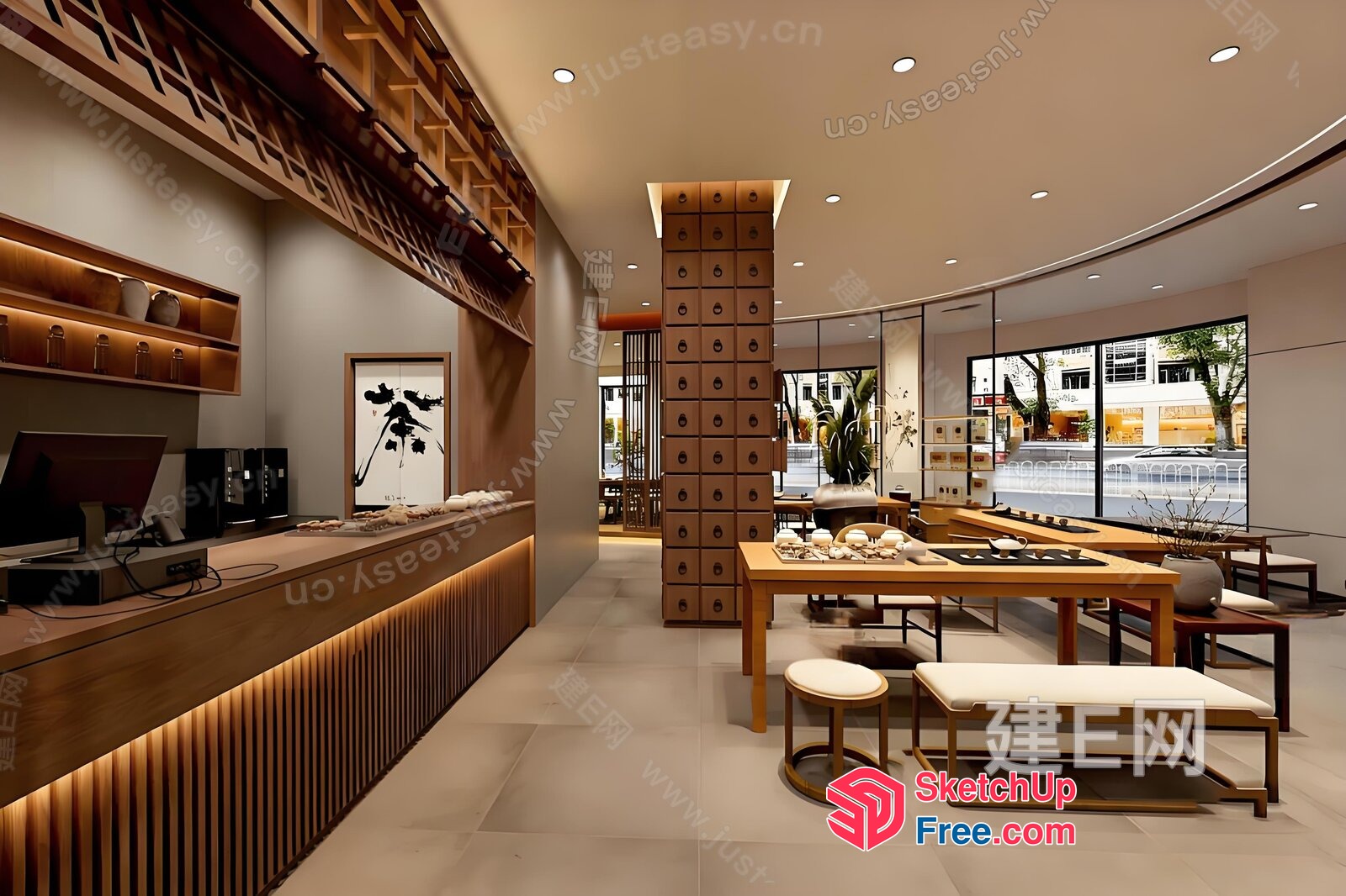 Elegant And Sophisticated Modern Japanese Style Interior 3D SketchUp File
