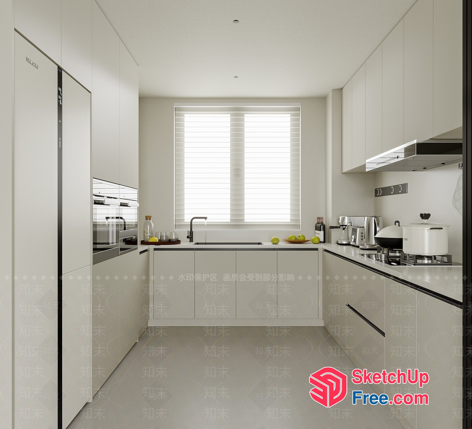 Minimalist Modern Kitchen Interior 3D SketchUp File