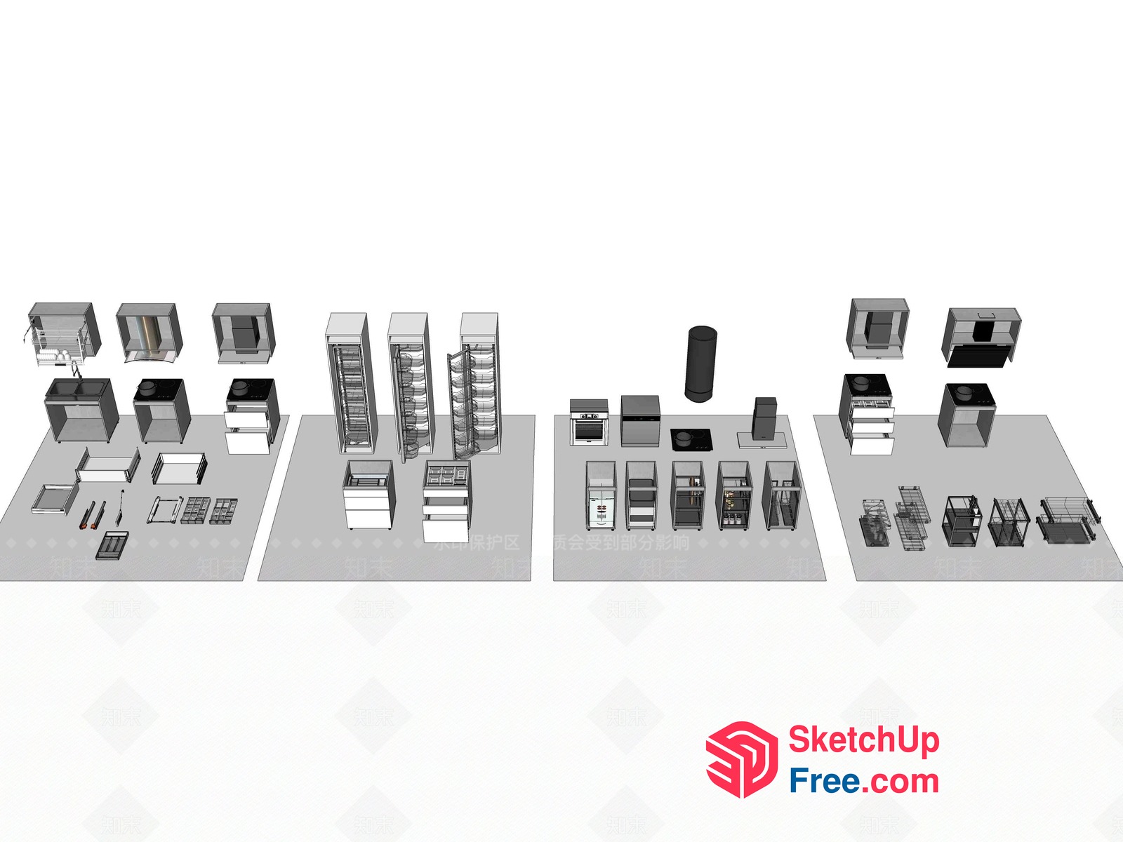 3D Model Of Various Rooms And Furniture 3D SketchUp File