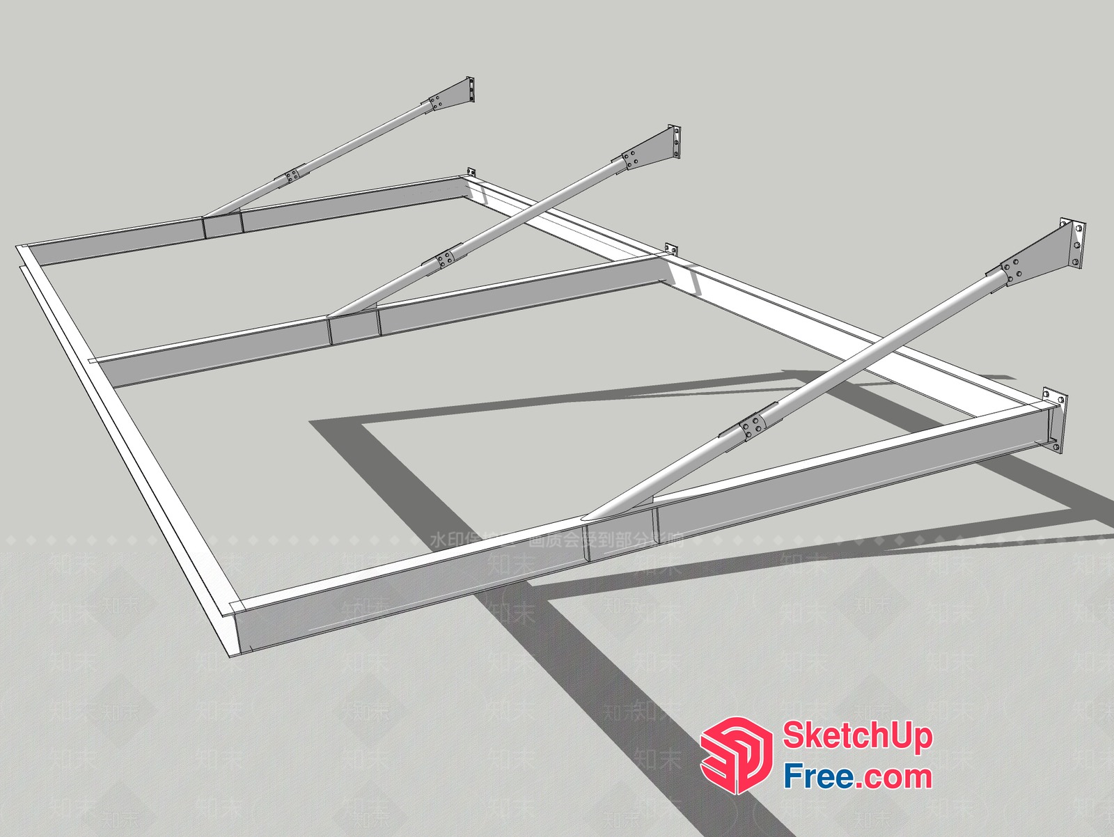 Metal Frame Structure 3D SketchUp File