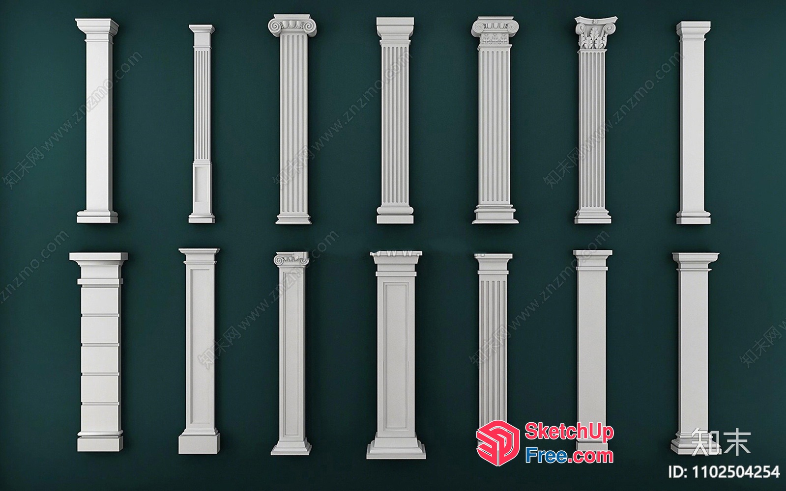 Collection Of Classic Pillars 3D SketchUp File